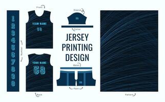 abstrakt Vektor Design zum Jersey Drucken. Hintergrund Muster zum Sport Mannschaft Jersey.