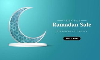 Verkaufsförderungsbanner für den Ramadan-Verkauf vektor