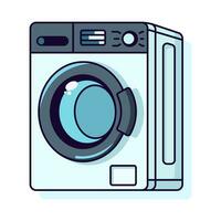 tvättning maskin levande platt bild. perfekt för annorlunda kort, textil, webb webbplatser, appar vektor