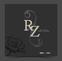 das Logo zum r und z, ein Hochzeit und Veranstaltung Unternehmen vektor