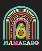 Mamacado bunt Vektor t Hemd Design