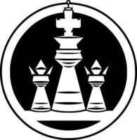 Schach - - minimalistisch und eben Logo - - Vektor Illustration