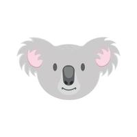 süßes Koala-Gesicht. australischer Bärencharakter im kindlichen Stil vektor