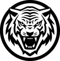 Tiger - - schwarz und Weiß isoliert Symbol - - Vektor Illustration