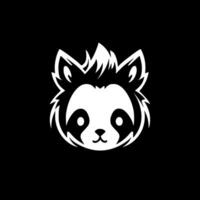 Panda - - schwarz und Weiß isoliert Symbol - - Vektor Illustration