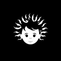 Baby - - schwarz und Weiß isoliert Symbol - - Vektor Illustration