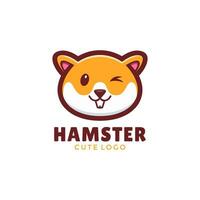 Maskottchen Kopf Hamster Logo modern Vektor Design Vorlage