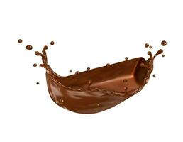 choklad bar med korona stänk av choco efterrätt vektor