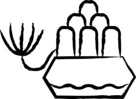 Zehen Pflanze Hand gezeichnet Vektor Illustration