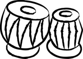 tabla hand dragen vektor illustration