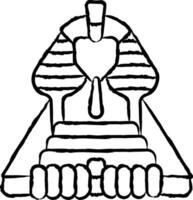 Sphinx Hand gezeichnet Illustration vektor