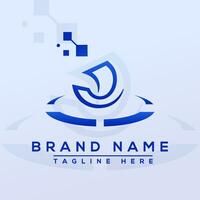 Brief du Blau Fachmann Logo zum alle Arten von Geschäft vektor