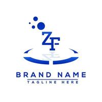 brev F Z blå professionell logotyp för Allt typer av företag vektor