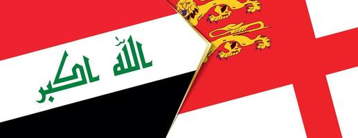 Irak und sark Flaggen, zwei Vektor Flaggen.