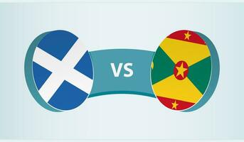 Schottland gegen Grenada, Mannschaft Sport Wettbewerb Konzept. vektor
