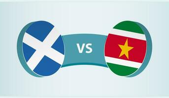 Schottland gegen Surinam, Mannschaft Sport Wettbewerb Konzept. vektor