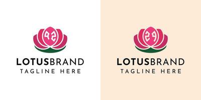 Brief qz und zq Lotus Logo Satz, geeignet zum Geschäft verbunden zu Lotus Blumen mit qz oder zq Initialen. vektor