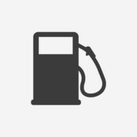 Gas Bahnhof Symbol Vektor isoliert. Kraftstoff, Benzin Pumpe Symbol Zeichen