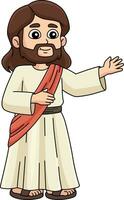 Jesus das Messias Karikatur farbig Clip Art vektor