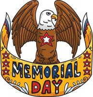 Denkmal Tag mit amerikanisch Adler Karikatur Clip Art vektor