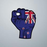 Neuseeland-Flagge mit Hand-Design vektor