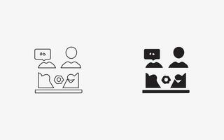 pixel-perfekt ikoner för möten chef, arrangör, företag vektor