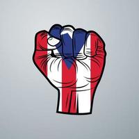 puerto rico flagge mit handdesign vektor