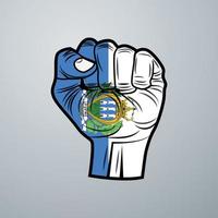 San Marino flagga med handdesign vektor