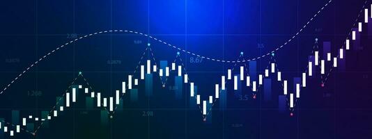 Lager Markt, Forex Diagramm, wirtschaftlich Graph und Geschäft Daten zum finanziell Investition Konzept Hintergrund. Vektor Illustration.