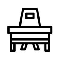 skola skrivbord ikon vektor symbol design illustration
