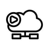 Wolke Video Symbol Vektor Symbol Design Illustration