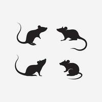 mus logotyp och djur- vektor design illustration
