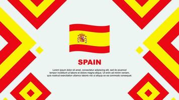 Spanien flagga abstrakt bakgrund design mall. Spanien oberoende dag baner tapet vektor illustration. Spanien mall