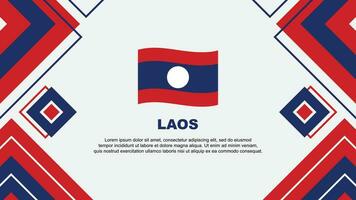 Laos Flagge abstrakt Hintergrund Design Vorlage. Laos Unabhängigkeit Tag Banner Hintergrund Vektor Illustration. Laos Hintergrund