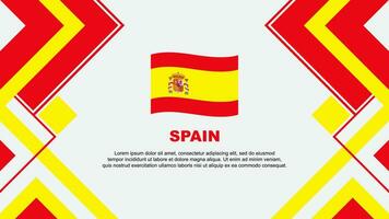 Spanien Flagge abstrakt Hintergrund Design Vorlage. Spanien Unabhängigkeit Tag Banner Hintergrund Vektor Illustration. Spanien Banner