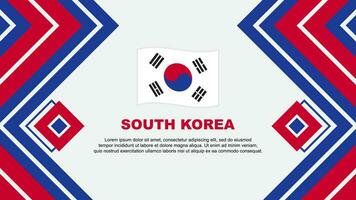 Süd Korea Flagge abstrakt Hintergrund Design Vorlage. Süd Korea Unabhängigkeit Tag Banner Hintergrund Vektor Illustration. Süd Korea Design