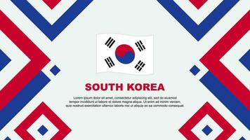 Süd Korea Flagge abstrakt Hintergrund Design Vorlage. Süd Korea Unabhängigkeit Tag Banner Hintergrund Vektor Illustration. Süd Korea Vorlage