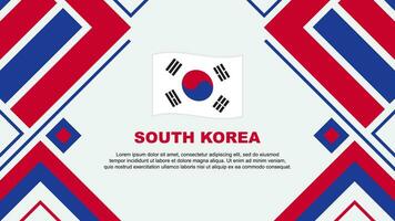 Süd Korea Flagge abstrakt Hintergrund Design Vorlage. Süd Korea Unabhängigkeit Tag Banner Hintergrund Vektor Illustration. Süd Korea Flagge