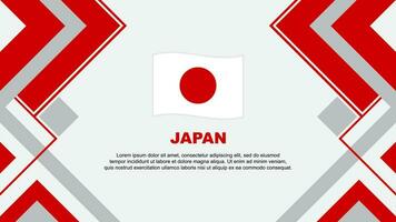 Japan Flagge abstrakt Hintergrund Design Vorlage. Japan Unabhängigkeit Tag Banner Hintergrund Vektor Illustration. Japan Banner