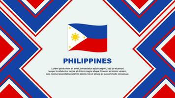 Philippinen Flagge abstrakt Hintergrund Design Vorlage. Philippinen Unabhängigkeit Tag Banner Hintergrund Vektor Illustration. Philippinen Vektor
