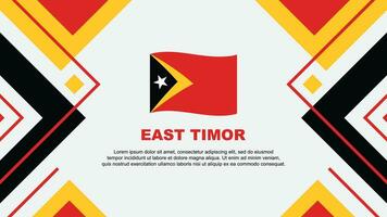 Osten Timor Flagge abstrakt Hintergrund Design Vorlage. Osten Timor Unabhängigkeit Tag Banner Hintergrund Vektor Illustration. Osten Timor Illustration