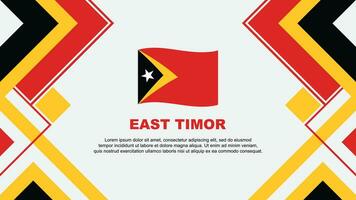 Osten Timor Flagge abstrakt Hintergrund Design Vorlage. Osten Timor Unabhängigkeit Tag Banner Hintergrund Vektor Illustration. Osten Timor Banner