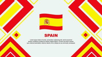 Spanien Flagge abstrakt Hintergrund Design Vorlage. Spanien Unabhängigkeit Tag Banner Hintergrund Vektor Illustration. Spanien Flagge