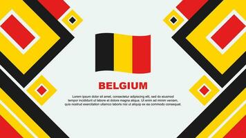 Belgien Flagge abstrakt Hintergrund Design Vorlage. Belgien Unabhängigkeit Tag Banner Hintergrund Vektor Illustration. Belgien Karikatur