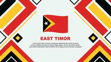 Osten Timor Flagge abstrakt Hintergrund Design Vorlage. Osten Timor Unabhängigkeit Tag Banner Hintergrund Vektor Illustration. Osten Timor Flagge