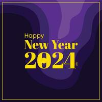 Vektor glücklich Neu Jahr 2024 abstrakt Hintergrund eben Design