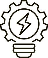 Energie Effizienz Linie Symbol Illustration vektor