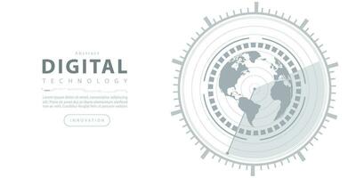 abstrakt digital teknologi trogen internet nätverk hastighet förbindelse vit bakgrund, cyber nano information kommunikation, innovation framtida tech data, ai stor data rader prickar illustration vektor