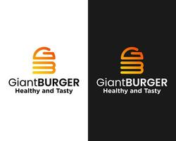 gb Briefe Monogramm Burger Restaurant Logo Design. vektor