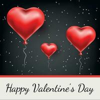glücklich Valentinsgrüße Tag Vektor Banner mit Herzen